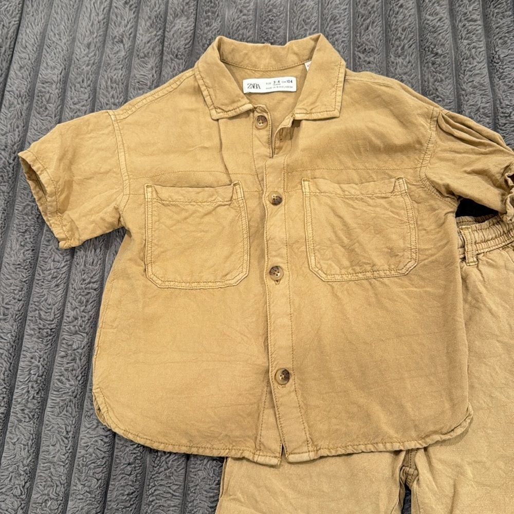 Zara Linen Blend Matching Set - Picture 2 of 10